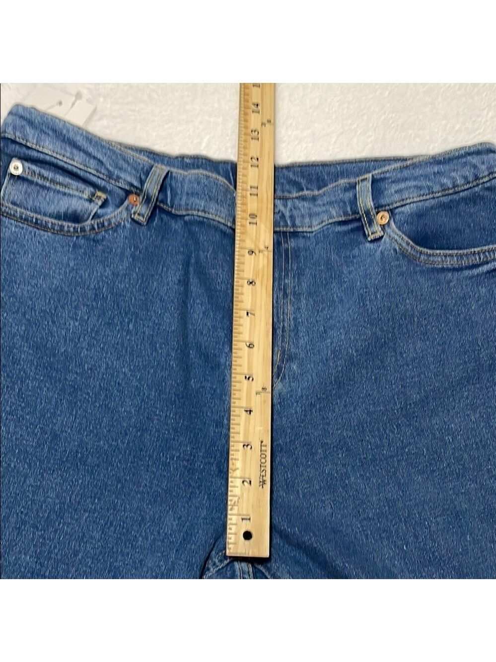 PAUL SMITH Kick Flare Jeans Sz 31 Blue Denim - Picture 6 of 12